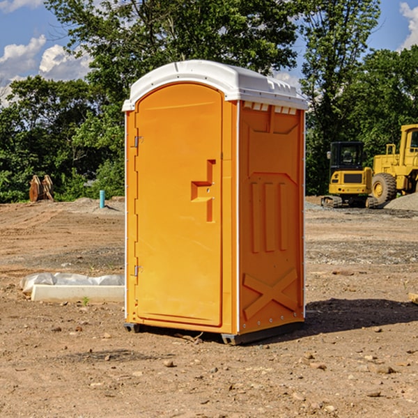 how often are the portable restrooms cleaned and serviced during a rental period in Warfordsburg